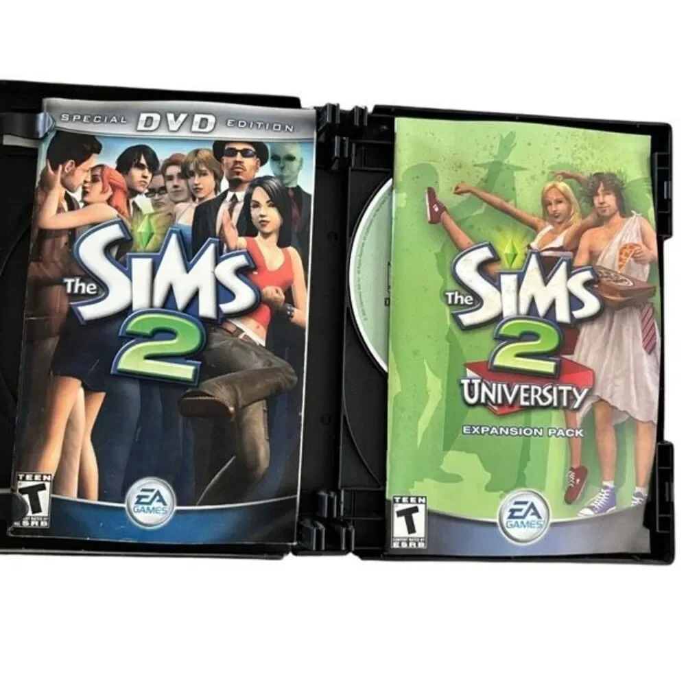 Sims 2 & Sims 2 University Expansion Pack PC CD-ROM